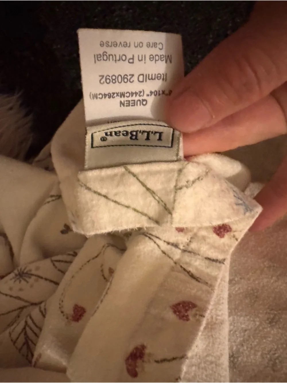 L.L. Bean Botanical Floral flannel Sheet Collection queen